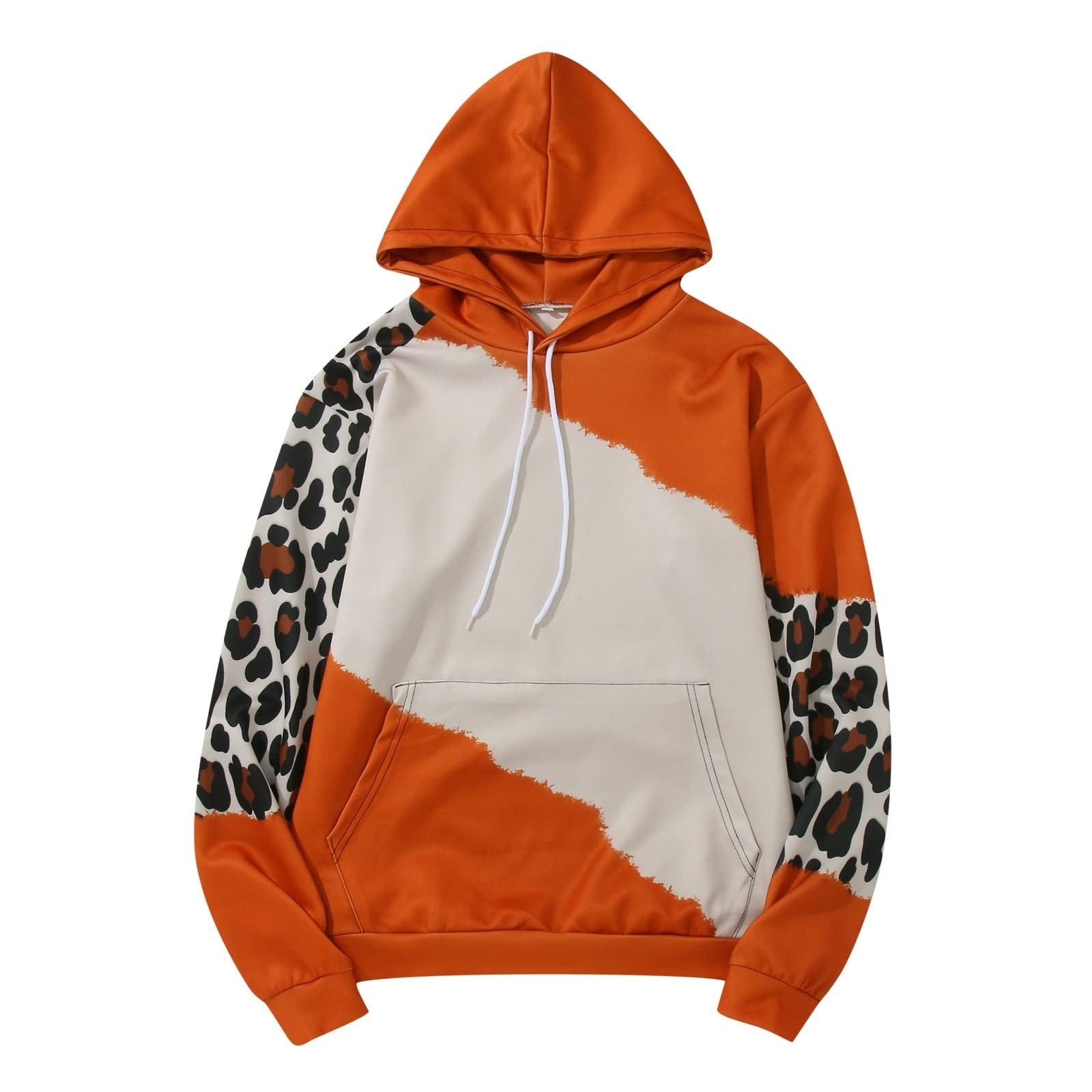 Women Fashion Print Hoodies Long Sleeve Loose Coat Harajuku Hooded Pocket S-2xl Drawstring Pullover Sweatshirts Y2k Streetwear - adamshealthstore