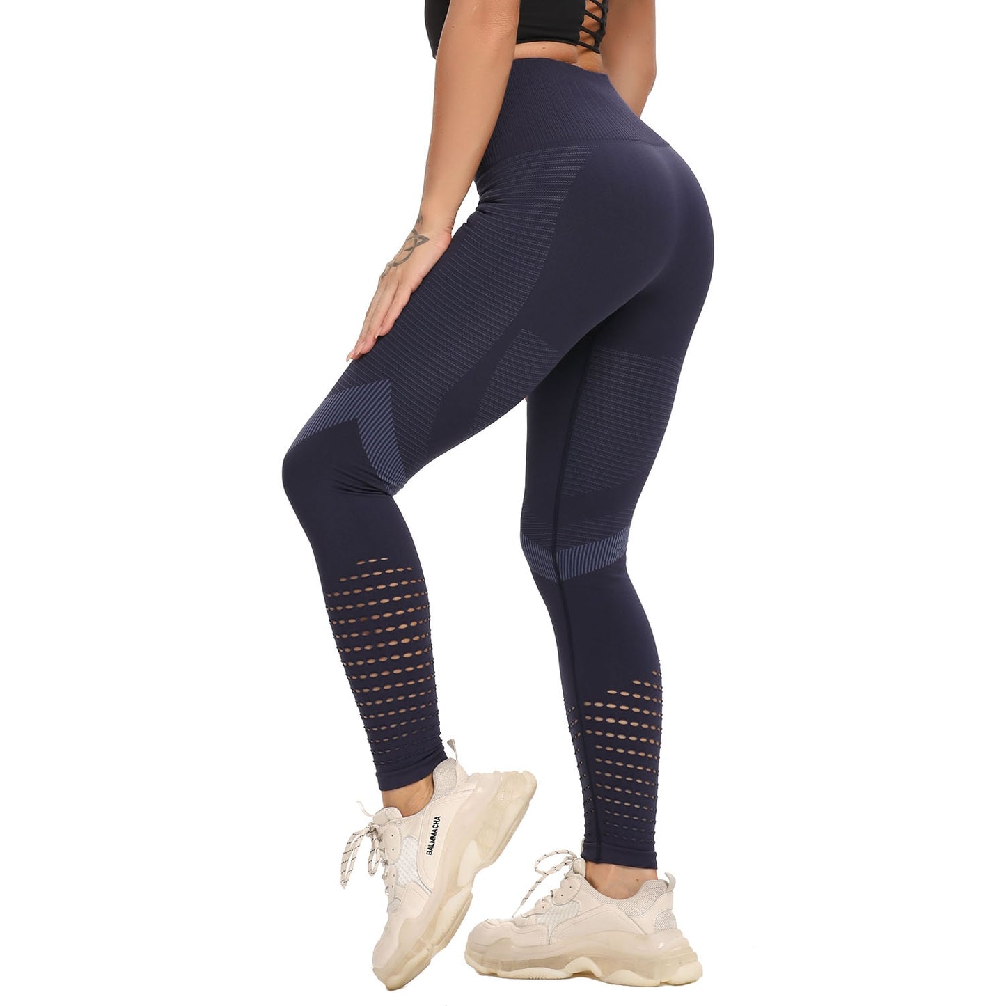 Seamless Yoga Pants Women Leggings High Waist Workout Running Sportwear Push Up Gym Trousers  Hollow Fitness Trainning Leggings - adamshealthstore