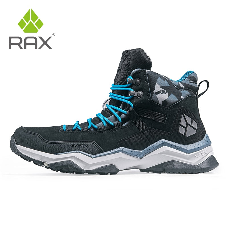 RAX Men Hiking Shoes Mid-top Waterproof Outdoor Sneaker Men Leather Trekking Boots Trail Camping Climbing Hunting Sneakers Women - adamshealthstore