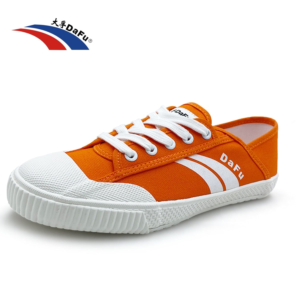 DaFu Shoes Classic Orange Improved Sneakers Martial arts Taichi Taekwondo Wushu Kungfu Sneakers Men Women Shoes - adamshealthstore
