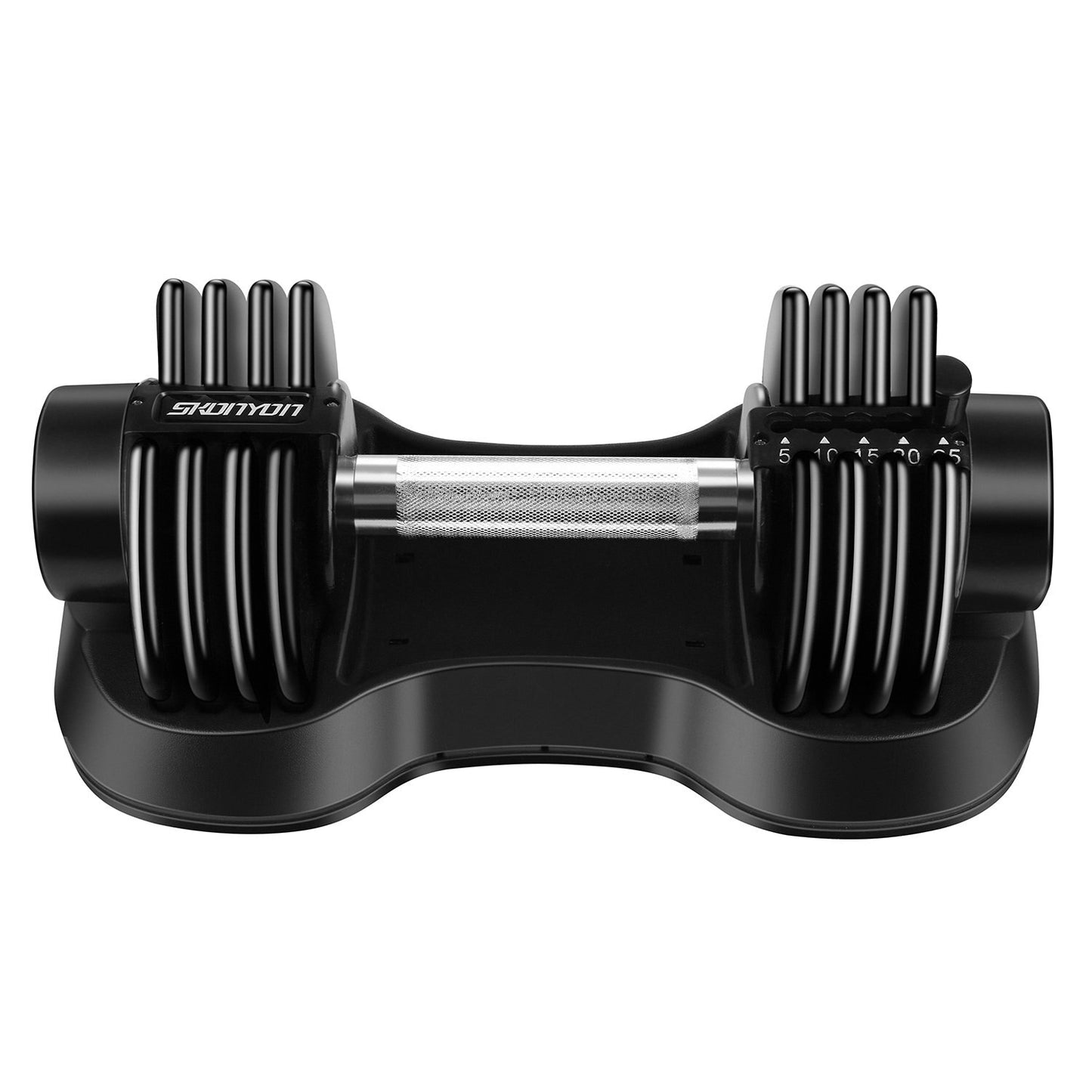 US Stock Adjustable Dumbbell 25 lbs with Fast Automatic Adjustable and Weight Plate for Workout Home Gym
