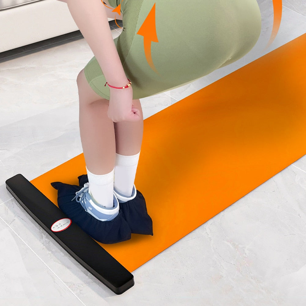 140/180/200cm Sports Fitness Glide Plate for Ice Hockey Roller Skating Leg Exercise Mat Leg Core Training Workout Board - adamshealthstore